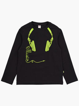 Лонгслив для мальчика UD 7732 черный/салатовый - Mini maxi фото 4