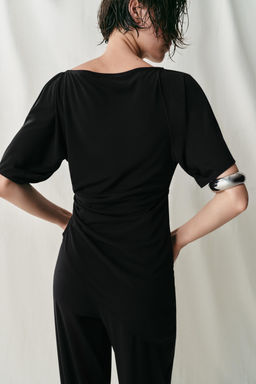 TOP CREPE DRAPEADO / Negro - Zara фото 4