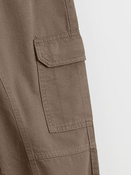 Beli Lastikli K?z ?ocuk Kargo Jogger Pantolon