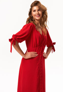 ХИТ! Платье KaVari 1044 красный фото 3