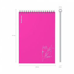 Цена за 4 шт. Блокнот с пластиковой обложкой на спирали ErichKrause Silhouette, розовый, A5, 80 листов, клетка фото 4