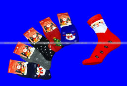 Цена за 10 пар.Термоноски женские внутри махра Новогодние арт. 3501