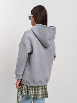 Толстовка с капюшоном для девочки "Basic" меланж