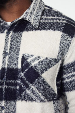 TRENDYOL MAN Buyuk Beden Ekru Oversize K?sl?k Kareli Oduncu Gomlek Ceket TMNAW25AX00009 - Trendyolmilla фото 4