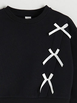 Bisiklet Yaka K?z ?ocuk Sweatshirt