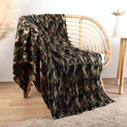 Плед флисовый Экономь и Я. Камуфляж (вид 3), 150?200 см, плотность 160 г/м?