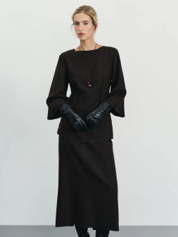 Юбка миди с шерстью / Zarina