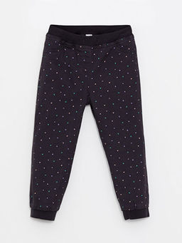 Beli Lastikli Bask?l? K?z Bebek Pantolon