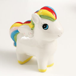 Копилка для денег «Лошадка с крыльями и яркой гривой», керамика, 13×6.5×16 см