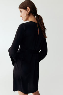MAMA Vestido de saten con cinturon de anudar - H&m фото 3