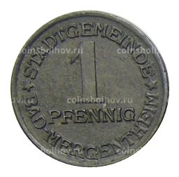 1 пфенниг 1920 года Германия  Нотгельд Бад-Магентхайм
