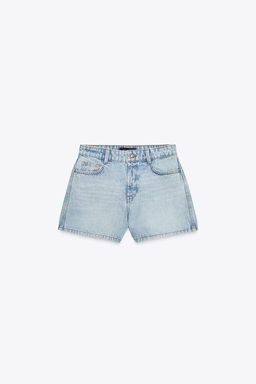 Z1975 HIGH-WAIST MOM FIT SHORTS - Zara фото 6
