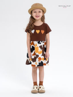 Платье Лето шоколад-муму сердечки LE - Sovalina фото 4