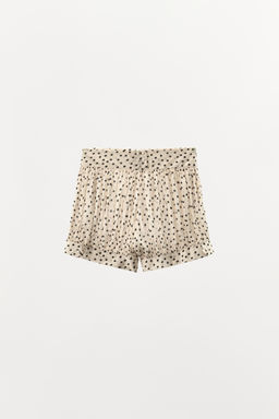 SHORTS BOMBACHO ESTAMPADO LUNARES / Crudo - Zara фото 4