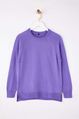 Mor Basic Reglan Kol Triko Kazak TWOAW26KZ00296 - Trendyolmilla фото 5