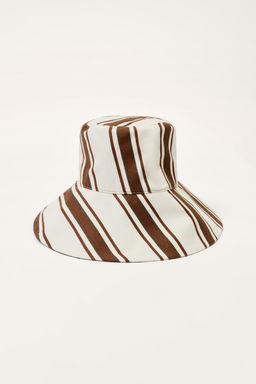 LIMITED EDITION STRIPED REVERSIBLE BUCKET HAT - Zara фото 14