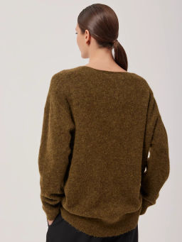 Пуловер женский 1231153001 dark olive - Eleganzza фото 4