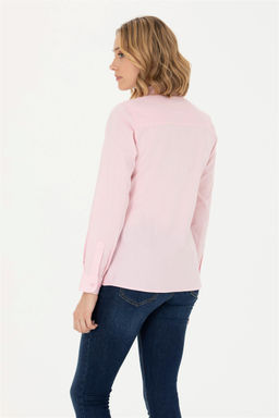 U. S. Polo Assn Женская розовая базовая рубашка с длинным рукавом - U.s. polo assn фото 12