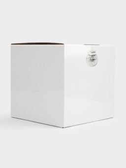 Конфетница, 16х15 см, с крышкой, стекло, серебристая, Кракелюр, Craquelure - Anna lafarg фото 6