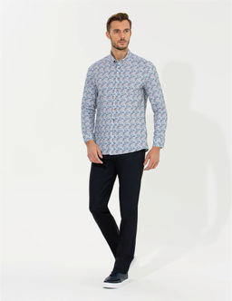 Lacivert Regular Fit Kanvas Pantolon