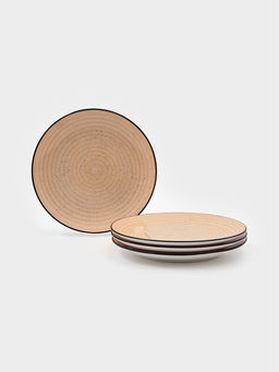 Набор тарелок Доляна Nature, 4 шт., d=27 см, керамика, оранжевые