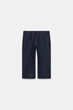 PANTAL?N CAPRI DENIM ZW COLLECTION / Azul - Zara фото 6