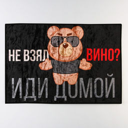Коврик придверный «Не взял вино, иди домой», 40×60 см