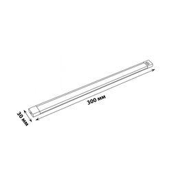 ULI-F46-5W/2700-6000K/DIM SENSOR IP20 SILVER Светильник светодиодный для мебели. 300*30*11,5мм. 400Lm. ТМ Uniel