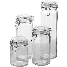 31034 Набор банок д/сыпучих продуктов 4 шт 0,8/1,1/1,4/1,9л стекло/полипроп MB (х4) - Mayer&boch фото 2