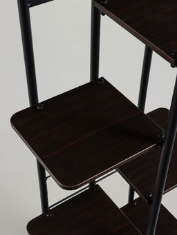 Подставка для цветов Greengo, 5 полок, 36×23×94 см, напольная, каркас металл, полки МДФ, чёрная