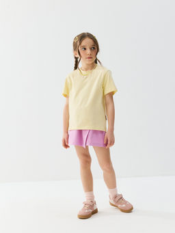 Юбка-шорты из джинскота Сиреневый крокус