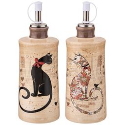 НАБОР ДЛЯ МАСЛА/УКСУСА AGNESS ПАРИЖСКИЕ КОТЫ 2ПР. 6,5*14,5 СМ 300 МЛ