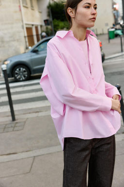 OVERSIZE POPLIN SHIRT - Zara фото 3