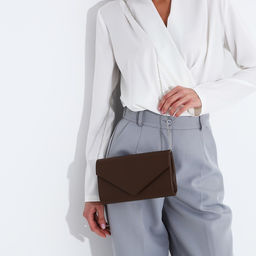 Сумка-клатч на магните, цвет коричневый - Simaland фото 6