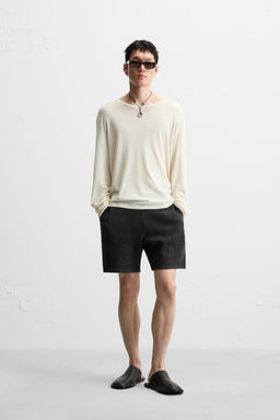 RELAXED FIT KNITTED BERMUDA SHORTS