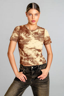 Арт.3203/1 Футболка женская 42-48 (4 шт) Цвет:бежевый,коричневый - Калинка фото 6