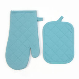 Набор кухонный «Этель»: варежка-прихватка 18×30 см, прихватка 18×21 см, цвет бирюза