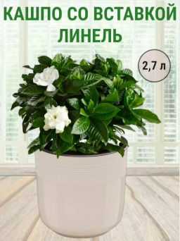 Цена за 2 шт. Горшок цв. Линель 2,7л двойной белый М8698