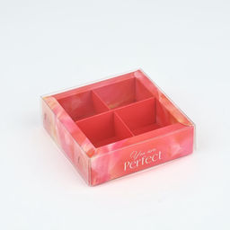 Цена за 5 шт. Коробка под 4 конфеты с ячейками «Яркие краски», 10×10×3 см