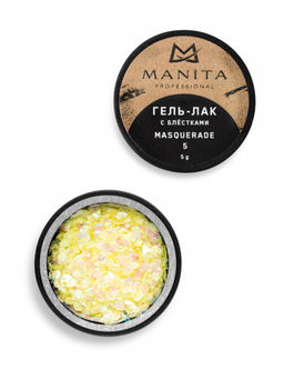 Manita Professional Гель-лак для ногтей с блёстками / Masquerade №05, 5 г