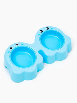 Миска двойная «Приведение», 2×160 мл, пластик, голубая