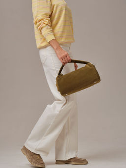 Замшевая сумка Solea DBR 31365 белый мох  фото 9