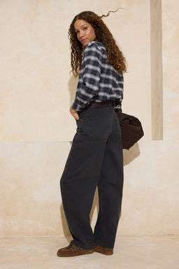 Siyah More Sustainable Dikis Detayl? Dusuk Bel Loose Baggy Jeans TWOAW25JE00328 - Trendyolmilla фото 8