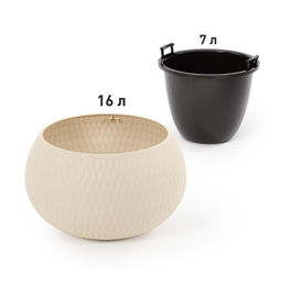 Кашпо Жемчужина 7л (бежевый) М8727 - Альтернатива фото 6