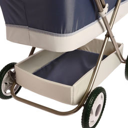 Коляска кукольная №13, цвет серый