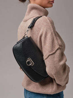 Кожаная сумка кросс-боди Azaro 31049 черный соло