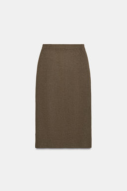 STRAIGHT WOOL MIDI SKIRT - Zara фото 3