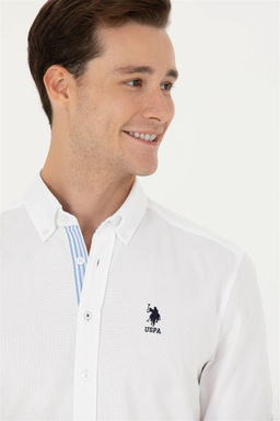 U. S. Polo Assn Мужская белая рубашка с длинным рукавом - U.s. polo assn фото 2