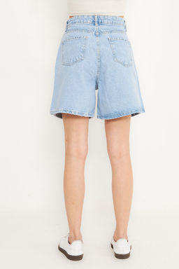 TRENDYOLMILLA Ac?k Mavi Pacas? Y?rtmac Detayl? Denim Bermuda TWOSS25SR00148  фото 5