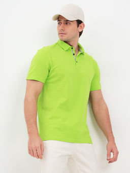 Джемпер мужской с воротником поло короткий рукав GREG G144-PO124T-CTP1085 (салат неон)  фото 7